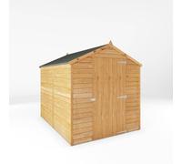 Single Door Overlap Apex Windowless Shed - L240.4 x W190.5 x H198.6 cm Mercia Brown One Size