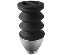 Single Dose Coffee Grinder for Hopper Attachment with Air Blower for Residual Grounds Removal Precise Grinding Metal Body Black Silver(Silver)