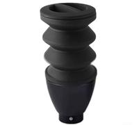 Single Dose Coffee Grinder for Hopper Attachment with Air Blower for Residual Grounds Removal Precise Grinding Metal Body Black Silver(Black)