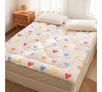 Single Double Folding Floor Mattress, Thickened Tatami Portable Sleeping Mat, for Floor Guest Bed Sofa, Winter Non-Slip Soft Roll Up Bed Student Dormitory Mattress Topper