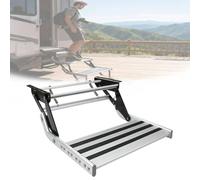 Single Double Layer RV Step RV Door Entry Bottom Step Caravan Stair, Easy Pull-Out, Strong Spring, Solid Step, for Rv Van Motorhome Travel Trailer Electric-Singlelayer