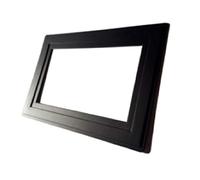 Single Double Light Switch Socket Finger Plates Surround Wall Protector Hygienic Cover (Double, Black)