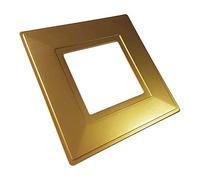 Single Double Light Switch Socket Finger Plates Surround Wall Protector Hygienic Cover (Single, Gold)