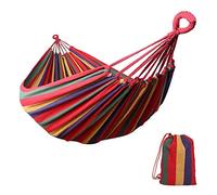 Single/Double Outdoor Garden Camping Hammock,1/2 Person Hammock Canvas Soft Swing Sleeping Portable with Carrying Bag for Patio Yard Garden Backyard Porch Travel Red