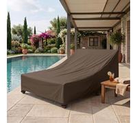 Single/Double Patio Chaise Lounge Cover Outdoor Waterproof 1 Pack / 2 Pack | 420D Oxford, All-Weather Protection, Reusable, Lounge Chair Covers for Outdoor Pool Lounger and Patio Furniture