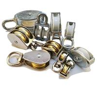 Single/Double/Revolving Pulley Rope Size 4mm - 16mm Zinc/Nickel Plated (Type: Double Pulley, 7mm - Max Rope Diameter)