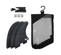 Single/Dual II Tab Surfing Fins -Tri Set Honeycomb Fiberglass & Carbon S/M/L Size - Come With Fin Key Screws And Wax Comb(FC2-G5 with Fin Bag)