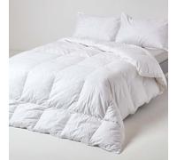 HOMESCAPES Single Duvet 15 Tog, Luxury Ethical Duck Feather & Down Quilt, Anti Allergy 100% Cotton Cover Down-Proof Winter Bed Duvets, Washable, RDS & OEKO-TEX Certified