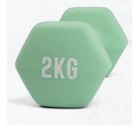 MYGA Hex Dumbbells - Single Neoprene & Cast Iron Hexagonal Dumbbell Hand Weights for Women and Men at Home & Gym - Weight: 2 kg