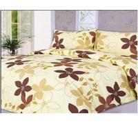 Single Duvet Cover Microfiber Reversible Printed Super Soft Quilt Cover Set With Matching Pillow Cases Bedding Set Hotel Quality All Uk Sizes (Single Brown Flowers)