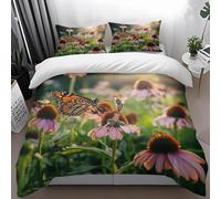Single Duvet Cover Set Bee 3 Pcs With Zipper Closure + 2 Pillowcases,Soft Comfy Breathable Quilt Covers Bedding Set, Microfiber Quilt Duvet Cover