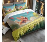 Single Duvet Cover Set Corgi Bedding & Linen Soft And Snuggly,Kids Single Duvet Cover Set Easy Care,Duvet And 2 Matching Pillow Set,Bedding Sets
