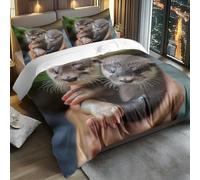 Single Duvet Cover Set Cute Animals Kingsize Bedding Sets,Duvet And Pillow Set,Soft Bedding Microfiber Fluffy,Bedroom Quilt Cover