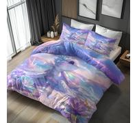 Single Duvet Cover Set Cute Sea Turtle, Reversible Single Bedding Sets Cartoon Marine Life Ocean Pattern for Bedroom Decor, Soft Microfibre Quilt Cover, 1 Pillowcase, Zip SHDB22
