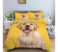 Single Duvet Cover Set Golden retriever Bed Duvet Cover Set with Zipper Closure for Aldults Kids Soft Breathable Microfiber Single Bedding Sets 135x200 cm + 1Pillowcases 50x75 cm 5G9X180452