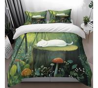 Single Duvet Cover Set Grass Green Cat Single Bed Duvet Cover Set Microfiber Soft Washable Bedding with Hidden Zipper Closure Includes Pillow Cases 2 Pack 50x75cm