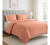 Single Duvet Cover Set - Organic Cotton 2-Piece Set, Soft and Lightweight Bedding, 1 Duvet Cover 135 x 200 cm and 1 Pillow Sham, Perfect for Kids and Adults, Comforter Not Included - Rose Dawn