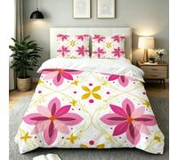 Single Duvet Cover Set Pink Daisy, AQ1796