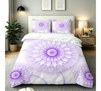 Single Duvet Cover Set Purple Daisy, AQ1124