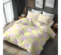 Single Duvet Cover Set Retro Checkered, Reversible Single Bedding Sets Y2k Geometric Pattern for Bedroom Decor, Soft Microfibre Quilt Cover, 1 Pillowcase, Zip XAE53