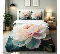 Single Duvet Cover Set White Peony 135x200, ZW2318