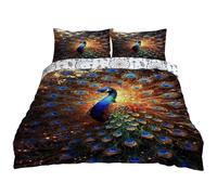 Single Duvet Cover Sets (135x200 cm) | Reversible Bedding & 2 Pillowcase Affordable Luxury Art Quilt Covers | Polycotton Single Bedding Sets | Washable Linen | Paone