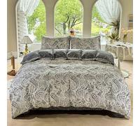 Single Duvet Cover Sets Bohemian Bedding Sets Paisley Boho Comforter Cover 100% Cotton Exotic Mandela Style with 1 Pillowcase Reversible Blue Hotel Quality Luxury Bedding Collections 135x200cm Blue