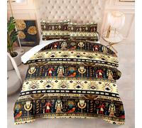 Single Duvet National Style 3D Printed All-Season Down Alternative Quilted Duvet,200Gsm Microfibre Coverless Duvets 90G Microfiber Filling,Includes 1 Comforter, 2 Pillow Shams