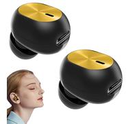 Single Ear Bud, 2Pc Invisible Wireless Earpiece for Cell Phones, Compact Single Small Bluetooths Wireless Headset, Small Mono Headset, In-Ear Earpiece for Audiobooks, Driving, Call