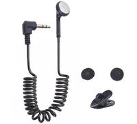 Single-Ear Headphones - Wired 3.5 mm Headset, High Fidelity Audio, Earphones with Deep Bass, Retractable Spring Cable, Comfortable , Clear Sound Solution for Mobile Phone Use