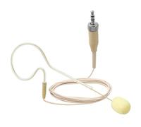 Single Ear Headset Microphone Earset Headworn Mic Compatible with Sennheiser 1.2m Cable 3.5mm Female Screw Plug Ideal for Singing,Churches,Stage Performance,Beige