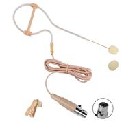 Single Earhook Headset Microphone - Compatible with Shure Wireless Bodypack, Omnidirectional Mic for Lectures, Stage, Theater, Podcasts, with Windscreen, 1.5m Cable, Mini XLR 4-Pin (TA4F)