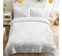 Single Easy-Care Duvet Cover, Vintage Botanical Floral Branches And Leaves Peaceful Natural Microfiber Bedding Set for Bedroom Guestroom Dormitories, Ivory White, 135 x 200 cm / 53" x 79"