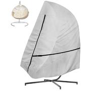 Single Egg Chair Cover, 600D Heavy Duty Waterproof Hanging Egg Chair with Waterproof Zipper, UV-Anti & Windproof for B&M & Aldi Swing Chair -- 190x115cm