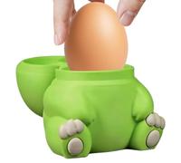 Single Egg Holder - Dinosaur Shaped Stand | Kitchen Cup with Detachable Lid, Breakfast Accessory with Party Use, Food Organizer with Kids Fun, Easter Egg Dying Tool for Home