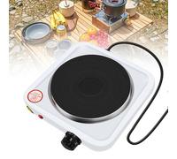 Single Electric Hob Portable Hot Plate 1000W Stainless Electric Stove for Warming Cooking Boiling Fryer, 5 Temperature Settings, 155mm Heating Pate Diameter, Non-Slip Feet