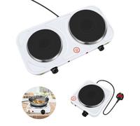Single Electric Hot Plate Portable Table Top Cooker Hob 1000W Electric Single Burner with Dual Temperature Control for BBQ Home Kitchen Camping Cooking Boiling Fryer