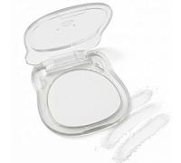 Single Eyeshadow Pan Compact - White Shimmer Powder, Portable Transparent Cloud-Shaped Case with Mirror for Makeup Artists Enthusiasts & Travel, Lightweight DIY Eyeshadow Holder for Daily Use