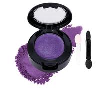 Single Eyeshadow, Shimmering Purple Powder, Mirror Compact, 2 Applicators