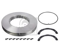 Single Febi 104673 Front Rear Brake Disc 410mm Solid Fits Volvo Fh Ii