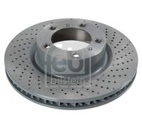Single Febi 108336 Front Right Brake Disc 330mm Vented Fits Porsche 718