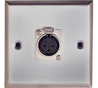 Single Female XLR Metal Wall Plate