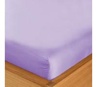 Single Fitted Sheet - 90 x 190 cm with 30cm Deep Pocket, Soft Brushed Microfibre, Wrinkle-Free, Easy Care, Fade & Shrink Resistant by MAGNA COLLECTION (Lavender, Single)
