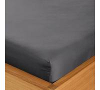 Single Fitted Sheet - 90 x 190cm with 30cm Deep Pocket, Soft Brushed Microfibre, Wrinkle-Free, Easy Care, Fade & Shrink Resistant by MAGNA COLLECTION (Charcoal Grey, Single)