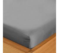 Single Fitted Sheet - 90 x 190cm with 30cm Deep Pocket, Soft Brushed Microfibre, Wrinkle-Free, Easy Care, Fade & Shrink Resistant by MAGNA COLLECTION (Grey, Single)