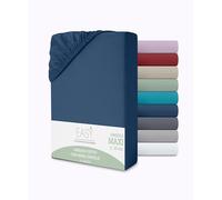 Single Fitted Sheet, 90 x 200 + 30 cm, Microfibre, 30 cm Height, Plain Colour, No Iron, Fitted Sheet with Elasticated Corners