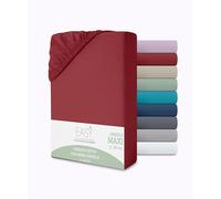 Single Fitted Sheet, 90 x 200 + 30 cm, Microfibre, 30 cm Height, Plain Colour, No Iron, Fitted Sheet with Elasticated Corners