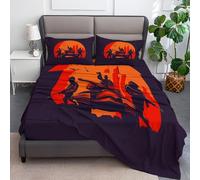 Single Fitted Sheet Abstract Military Tank And Soldiers Black, Soft Breathable Fitted Bed Sheets - Anti-Wrinkle Easy Care, Non Iron Polycotton Elasticated Corner Bedding