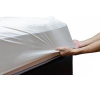 Single Fitted Sheet Extra Deep - White 40 cm Fitted Sheet for Single Bed, 90 x 190 cm