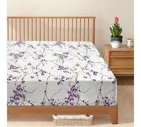 Single Fitted Sheet - Floral 100% Egyptian Cotton 400TC 30cm Depth
